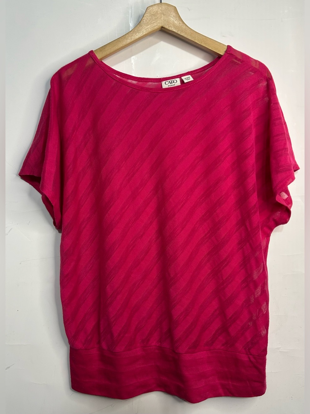 5 for $25🔥Cato Hot Pink Sheer Blouse 18/20W